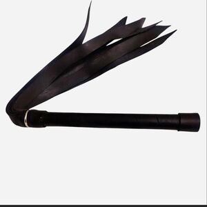 Elegant Black Faux Leather Flogger